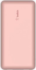 Зовнішній акумулятор (павербанк) Belkin 20000mAh 15W Dual USB-A, USB-C Rose Gold (BPB012BTRG) UA UCRF